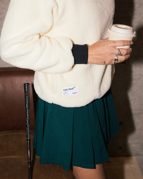 [WOMEN] #BI COLOR MOCK NECK PULLOVER OFF WHITE