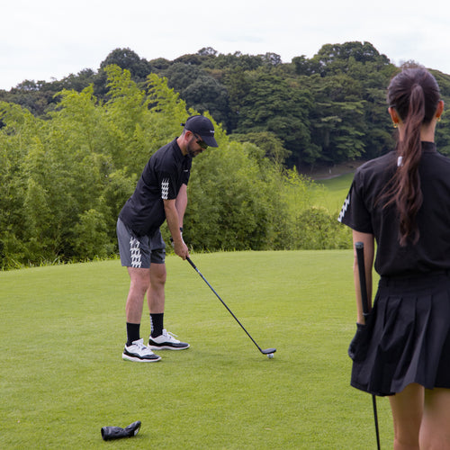 #THUNDER STRIPES POLO BLACK