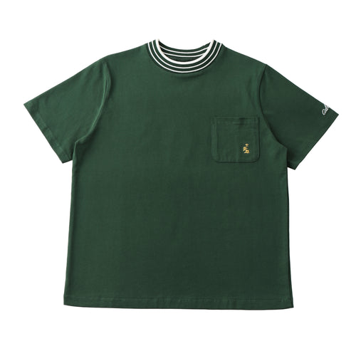 HIGH NECK POCKET T-SHIRT GREEN