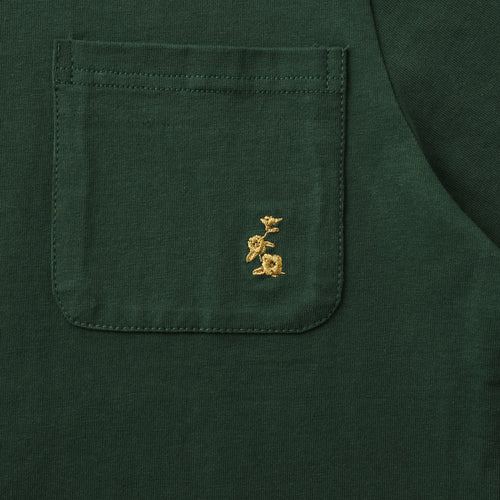 HIGH NECK POCKET T-SHIRT GREEN