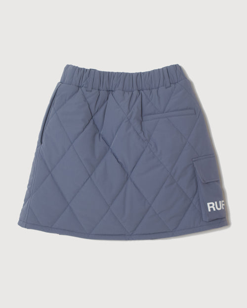 STRAIGHT QUILT PUFFER SKIRT GREY