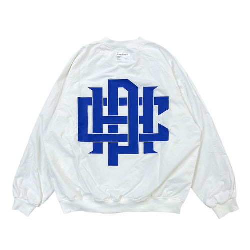 #OVERLAP LOGO NYLON PULLOVER WHITE