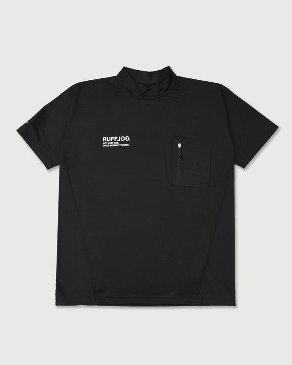 BACK MESH & TECH POCKET MOCK NECK SHIRTS