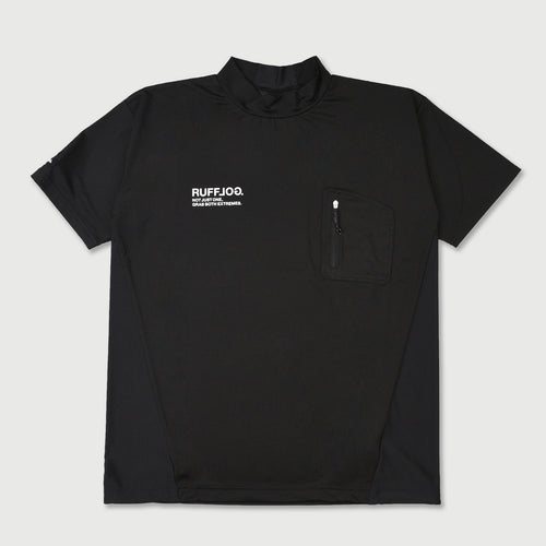 WM BACK MESH & TECH POCKET MOCK NECK SHIRTS