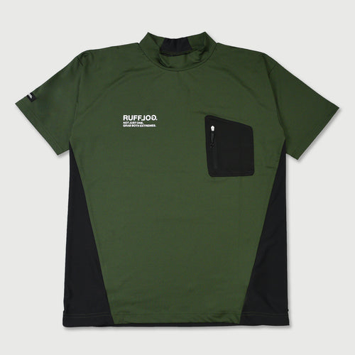 WM BACK MESH & TECH POCKET MOCK NECK SHIRTS