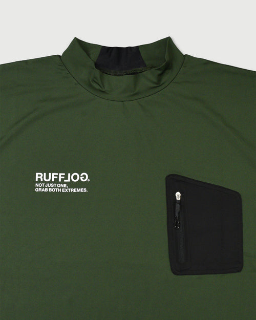 WM BACK MESH & TECH POCKET MOCK NECK SHIRTS