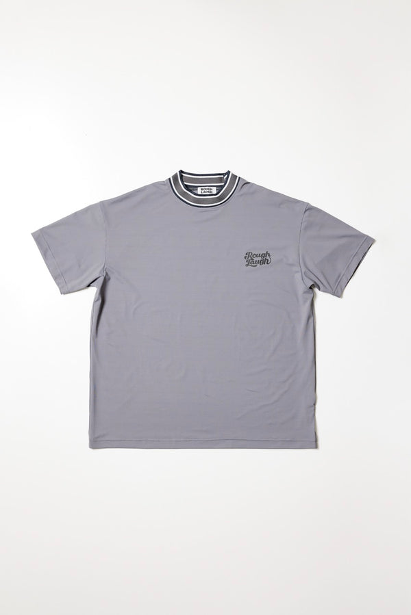 BARE JERSEY MOCK NECK T-SHIRT GRAY