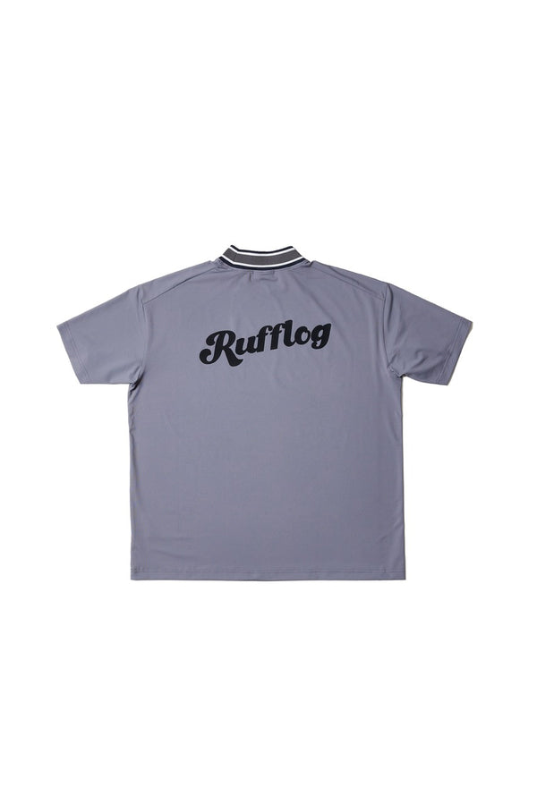 BARE JERSEY MOCK NECK T-SHIRT GRAY