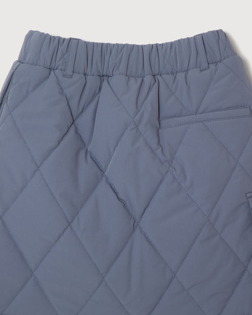 STRAIGHT QUILT PUFFER SKIRT GREY