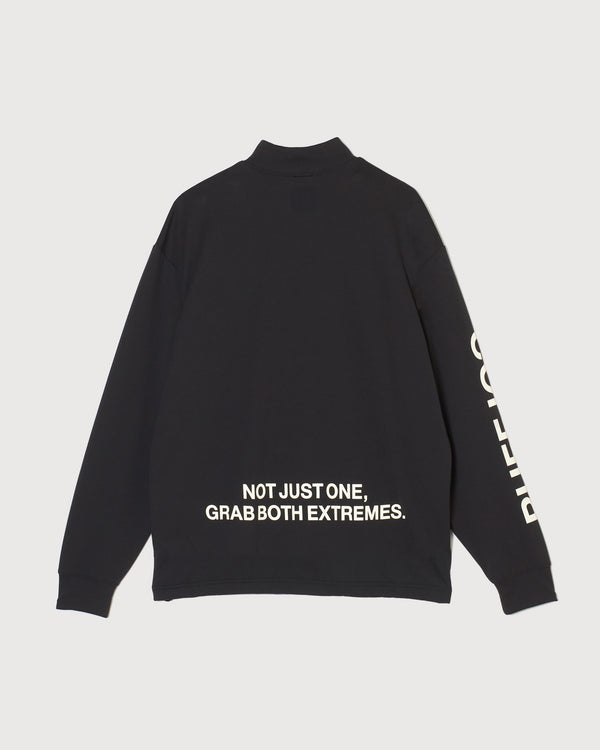 COMFORT STRETCH L/S MOCK TEE BLACK