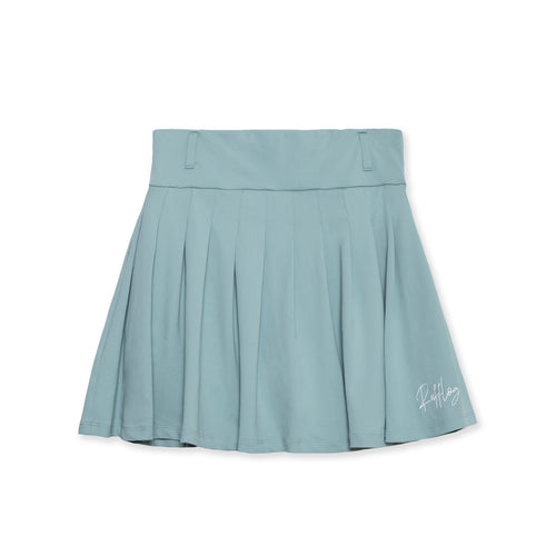 RUFFLOG CURSIVE LOGO SKIRT LIGHT GREEN