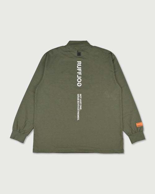 WM CENTER STRIPE LOGO L/S MOCK NECK