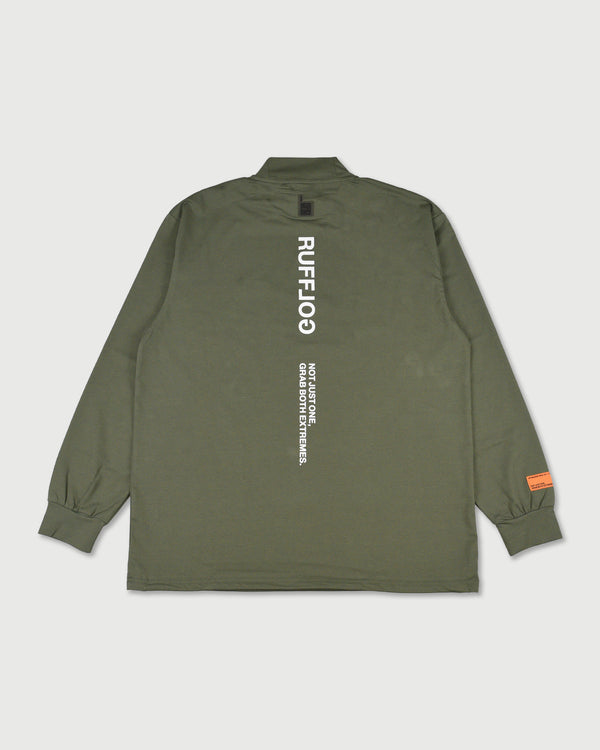 WM CENTER STRIPE LOGO L/S MOCK NECK