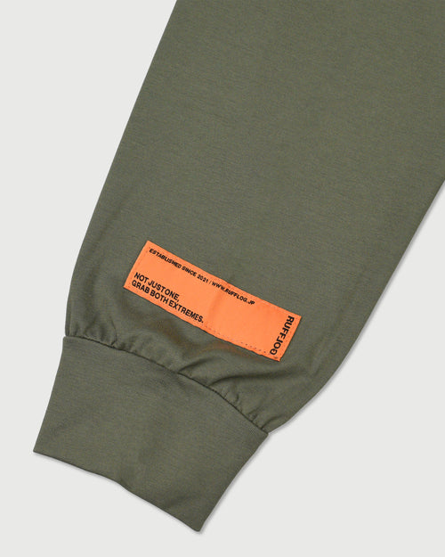 WM CENTER STRIPE LOGO L/S MOCK NECK