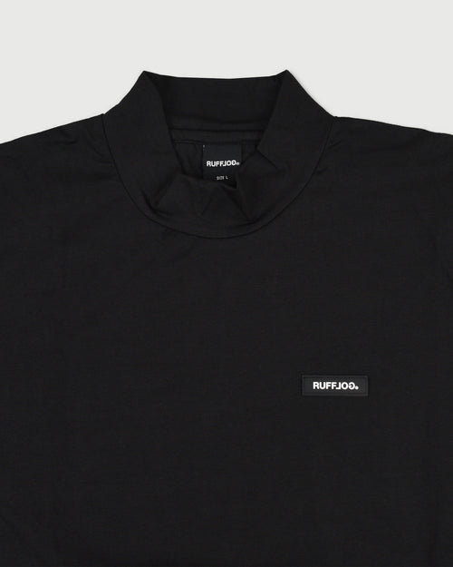 WM CENTER STRIPE LOGO L/S MOCK NECK