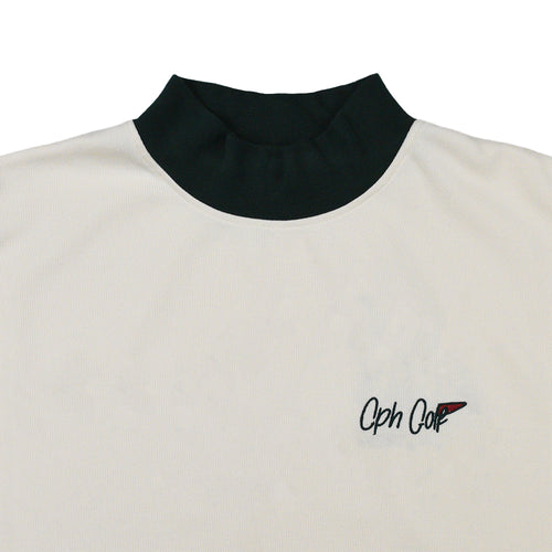 FLAG LOGO LS MOCK NECK TEE