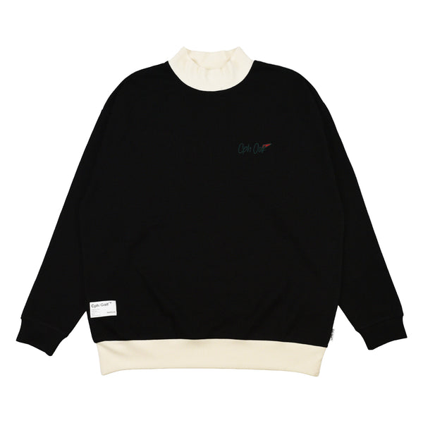 FLAG LOGO LS MOCK NECK TEE