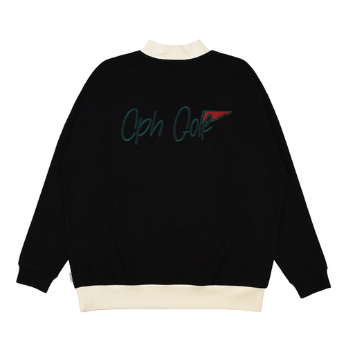 FLAG LOGO LS MOCK NECK TEE