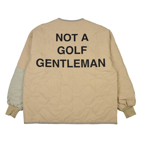 BICOLOR QUILTING NO COLLAR JACKET