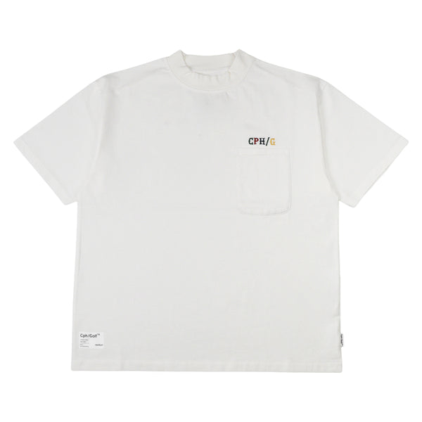 FRONT POCKET CLASSIC COTTON HALF MOCK NECK TEE