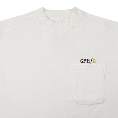 FRONT POCKET CLASSIC COTTON HALF MOCK NECK TEE