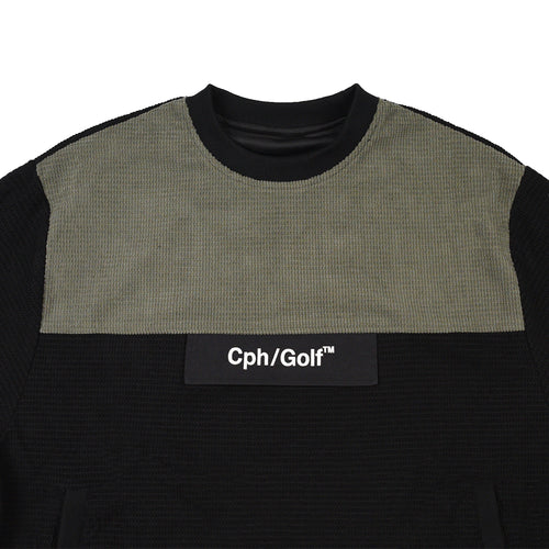 WAFFLE CORDUROY TRACK PULLOVER