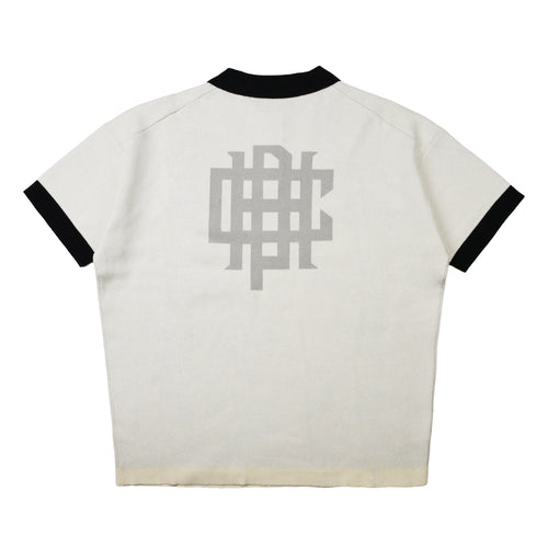 OVERLAP LOGO KNIT POLO