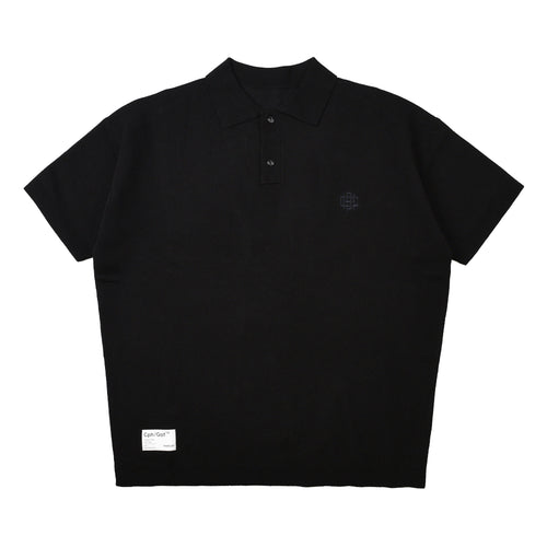 OVERLAP LOGO KNIT POLO