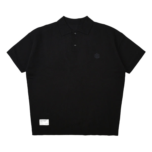 OVERLAP LOGO KNIT POLO
