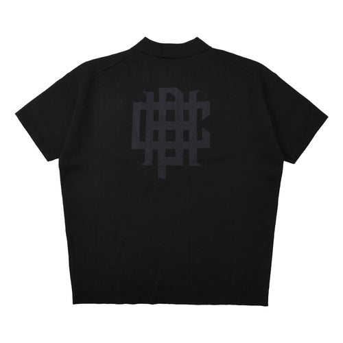 OVERLAP LOGO KNIT POLO