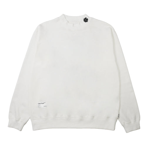 OVERLAP LOGO LS MOCK NECK TEE