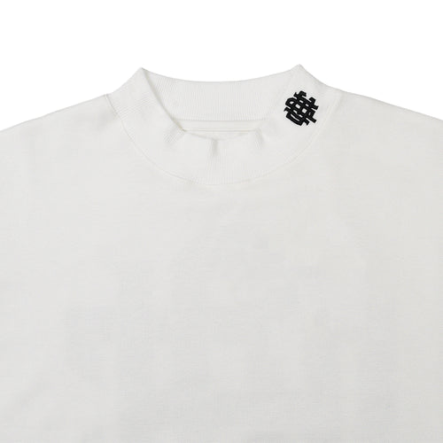 OVERLAP LOGO LS MOCK NECK TEE