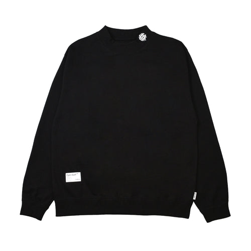 OVERLAP LOGO LS MOCK NECK TEE