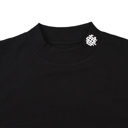 OVERLAP LOGO LS MOCK NECK TEE