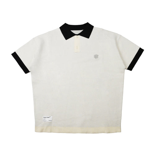 [WOMEN]OVERLAP LOGO KNIT POLO