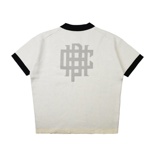 [WOMEN]OVERLAP LOGO KNIT POLO