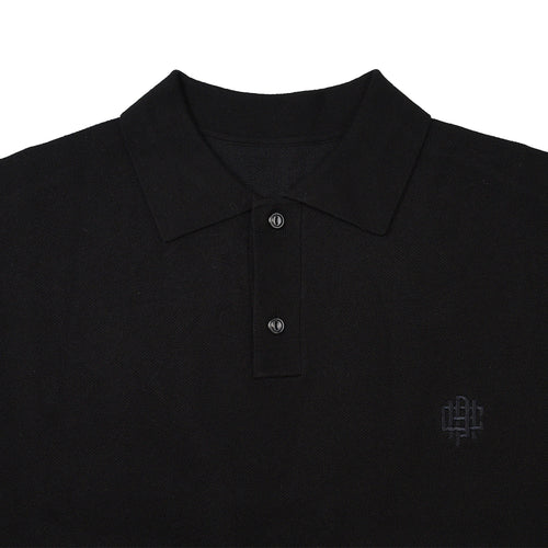 [WOMEN]OVERLAP LOGO KNIT POLO