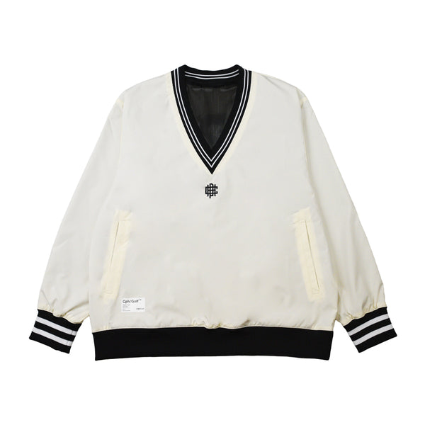 [WOMEN]OVERLAP LOGO V NECK PISTE