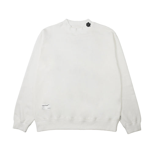 [WOMEN]OVERLAP LOGO LS MOCK NECK TEE