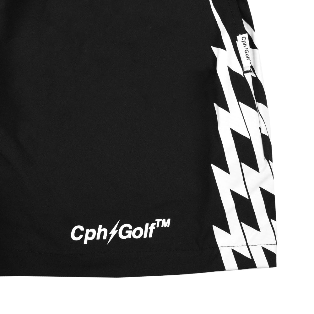 CPH/GOLF THUNDER STRIPES ショートパンツ BLACK M CPH/GOLF THUNDER STRIPES ショートパンツ BLACK M キャプテンズ