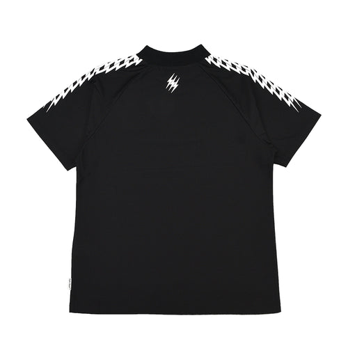 [WOMEN] #THUNDER STRIPES MOCK NECK TEE