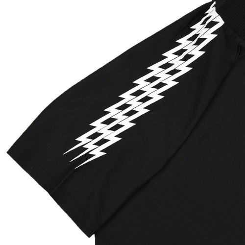 [WOMEN] #THUNDER STRIPES MOCK NECK TEE