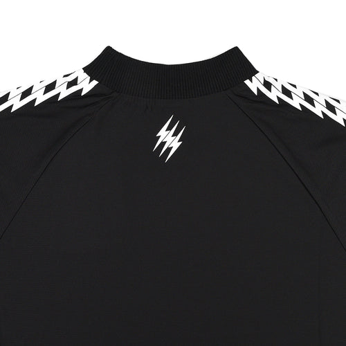 [WOMEN] #THUNDER STRIPES MOCK NECK TEE