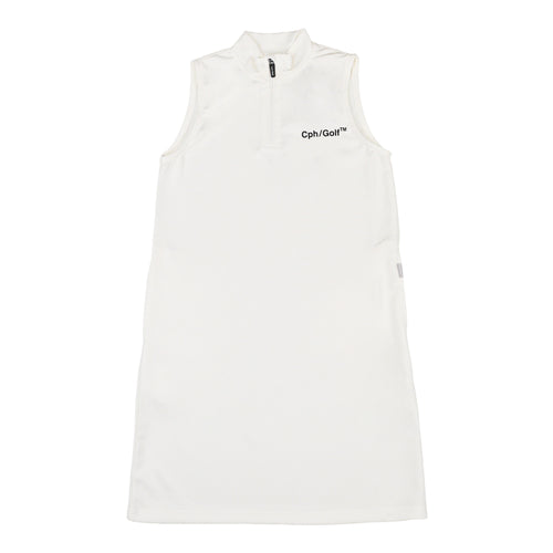 [WOMEN] NO SLEEVE MOCK NECK ONE-PIECE
