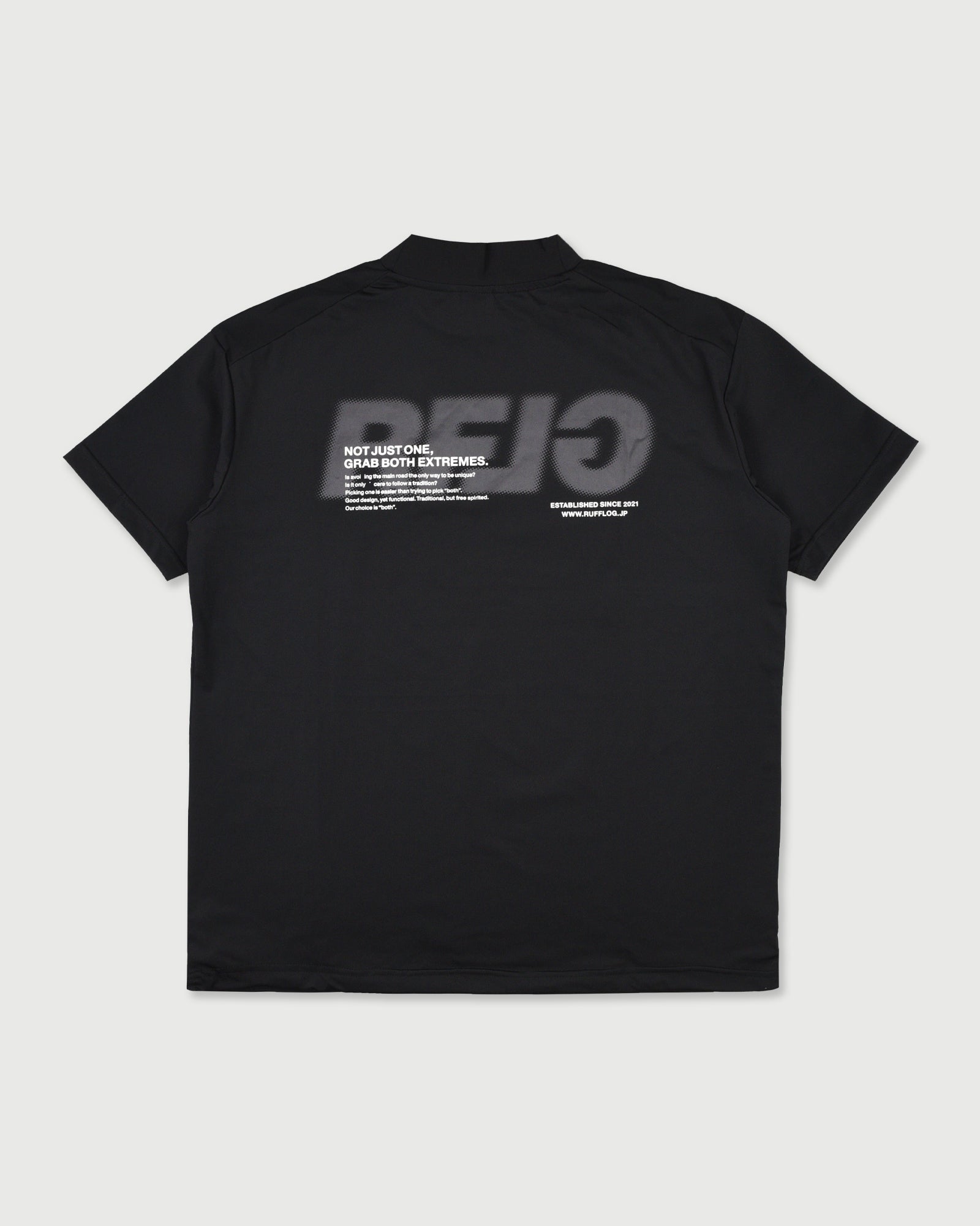 RUFFLOG R&R LOGO MOCK NECK SHIRTS Sサイズ VERTICAL LOGO MOCK NECK SHIRTS CHARCOAL – RUFFLOG