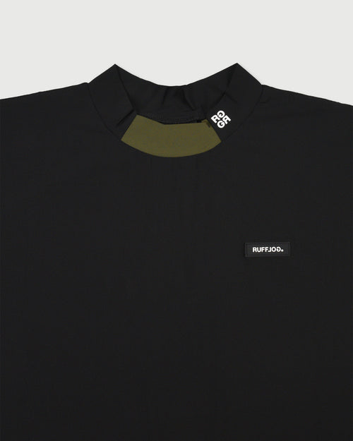 COOL FLEX BACK LINE LOGO MOCK NECK SHIRTS