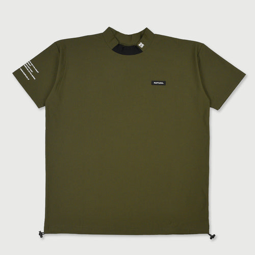 COOL FLEX BACK LINE LOGO MOCK NECK SHIRTS