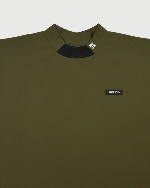 COOL FLEX BACK LINE LOGO MOCK NECK SHIRTS