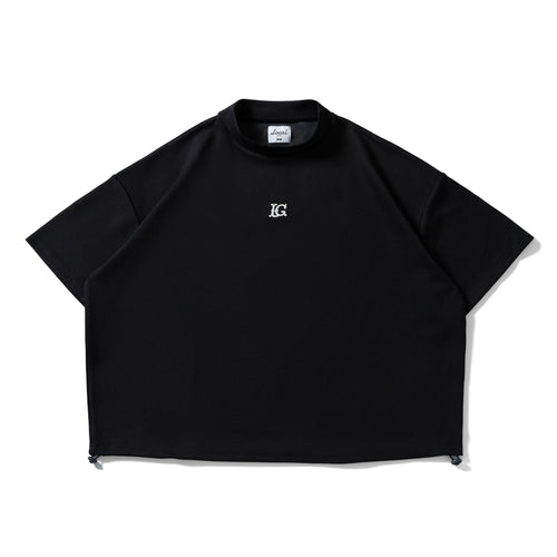 LG Cardboard Knit S/S MOCK NECK BLACK