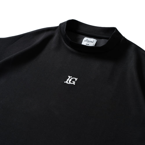 LG Cardboard Knit S/S MOCK NECK BLACK